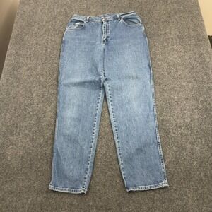 Vintage Lee Jeans Womens 14M Blue Cotton Spandex High Rise Tapered Casual Retro
